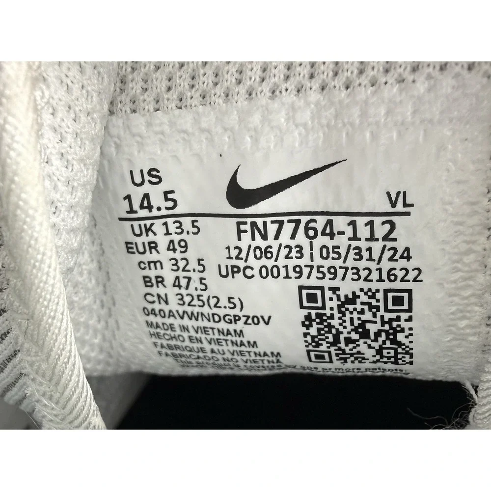 Nike Vapor Edge Speed 360 2 Mens 14.5 White Navy Blue Football Cleats FN7764-112